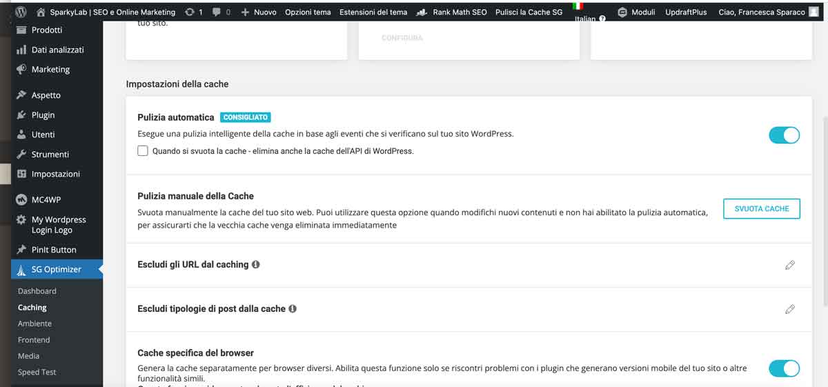 Hai un sito web lento? Scopri come velocizzarlo subito 29 screenshot siteground optimizer